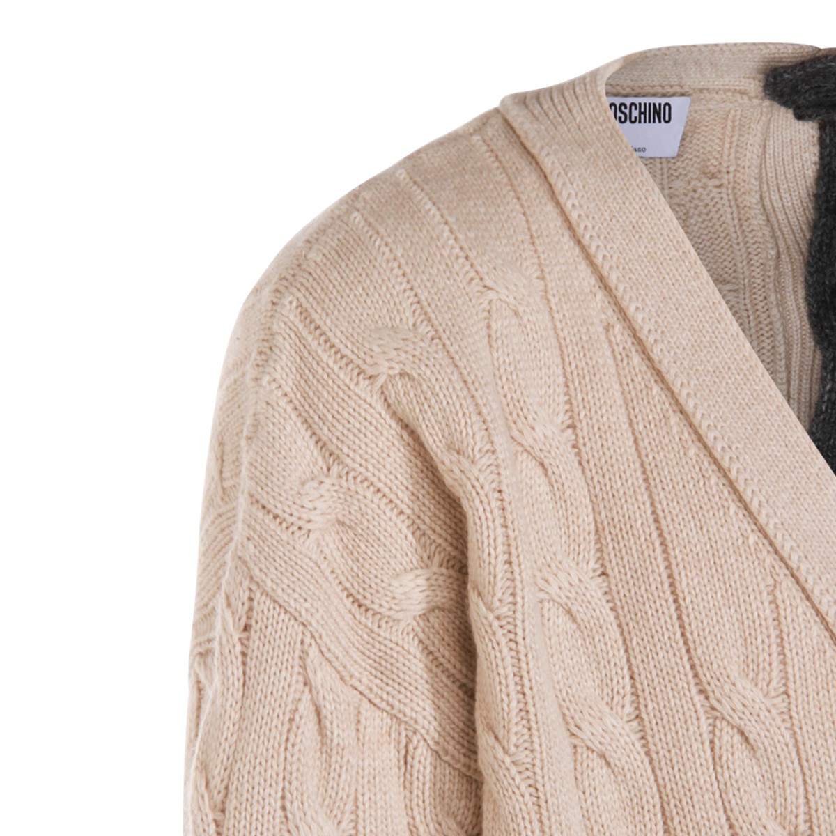GREY AND BEIGE WOOL BLEND KNITWEAR