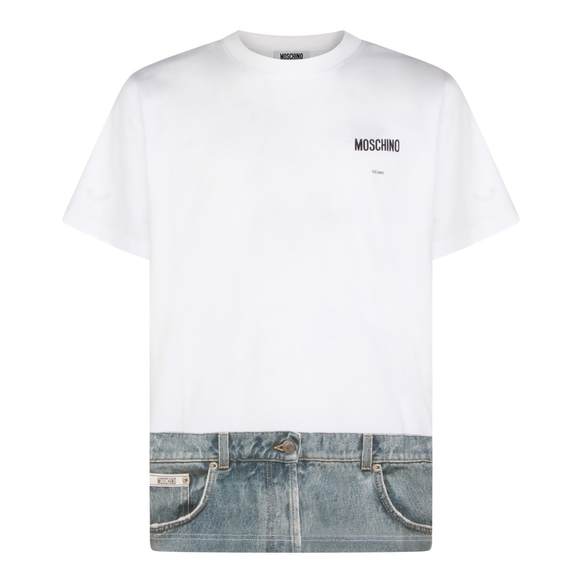 WHITE COTTON T-SHIRT