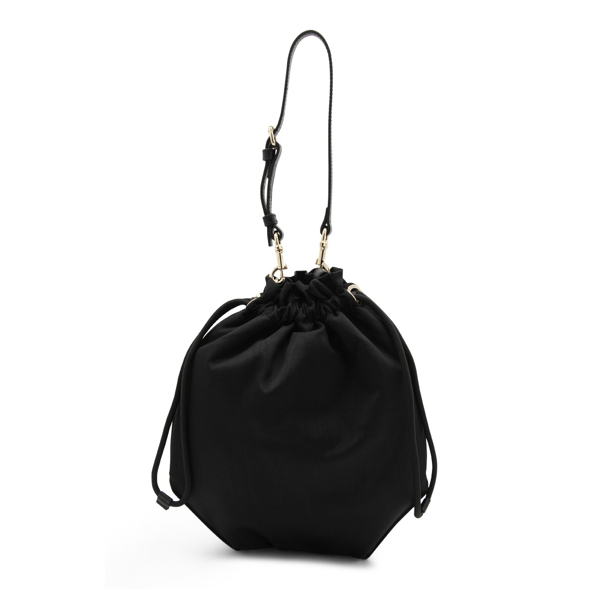 BLACK VISCOSE SATCHEL