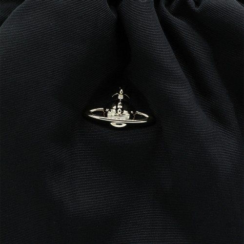 BLACK VISCOSE SATCHEL