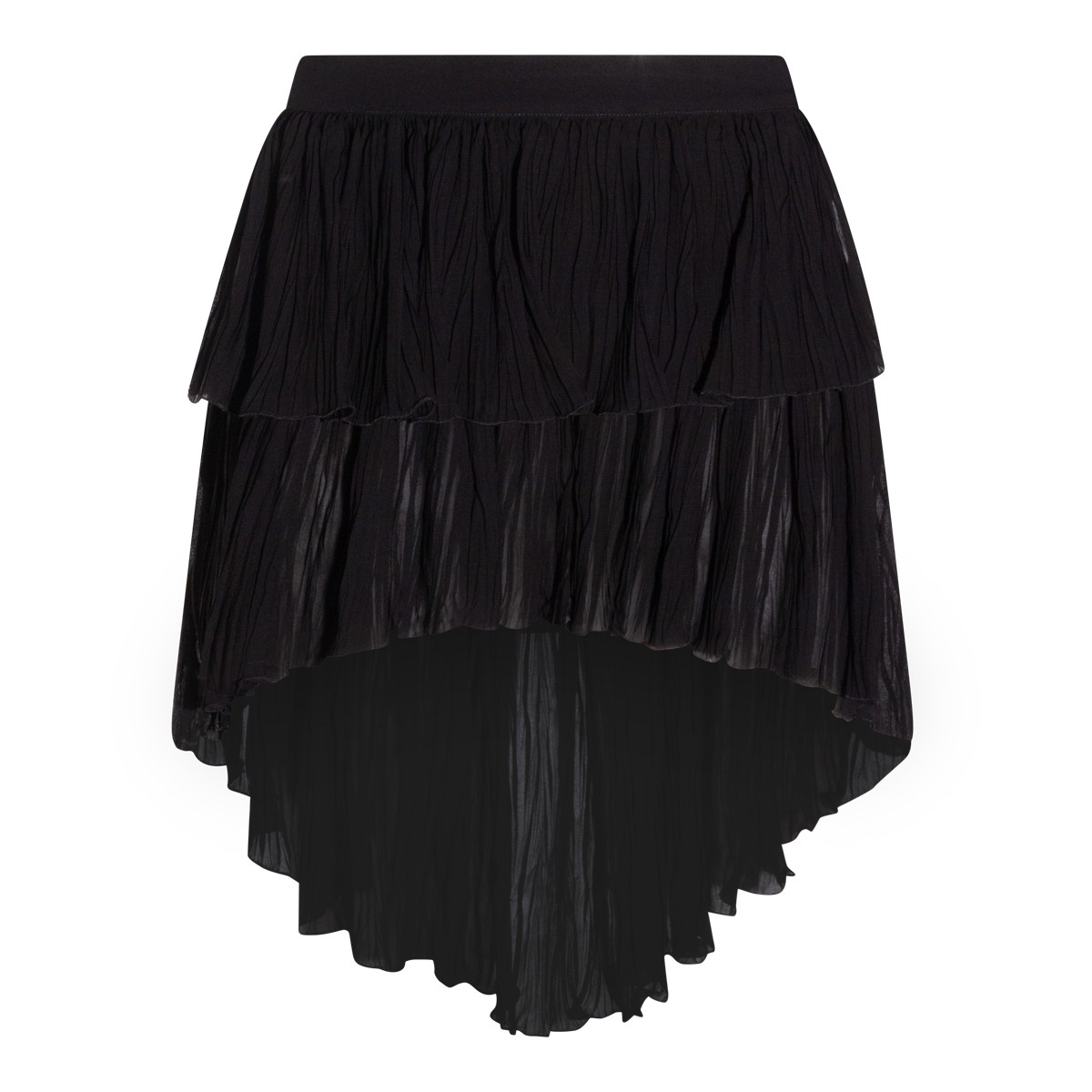 BLACK VISCOSE SKIRT