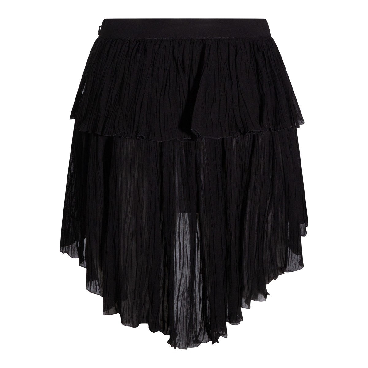 BLACK VISCOSE SKIRT