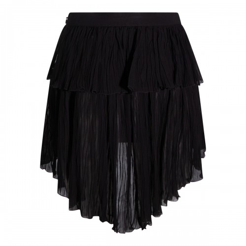 BLACK VISCOSE SKIRT