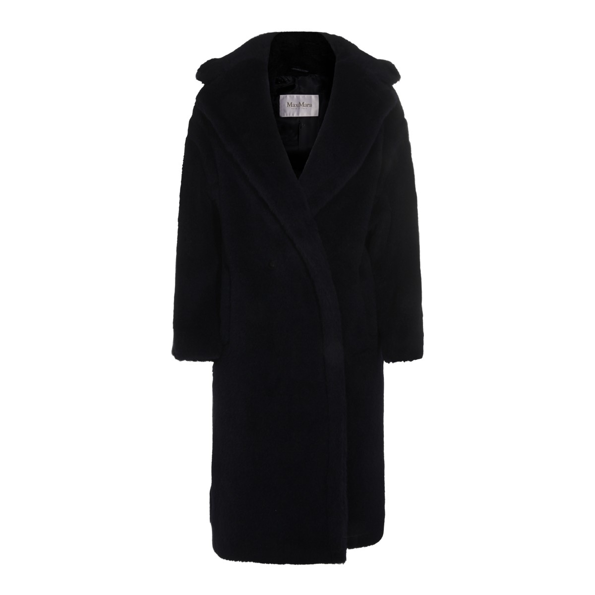 NAVY BLUE WOOL BLEND COAT
