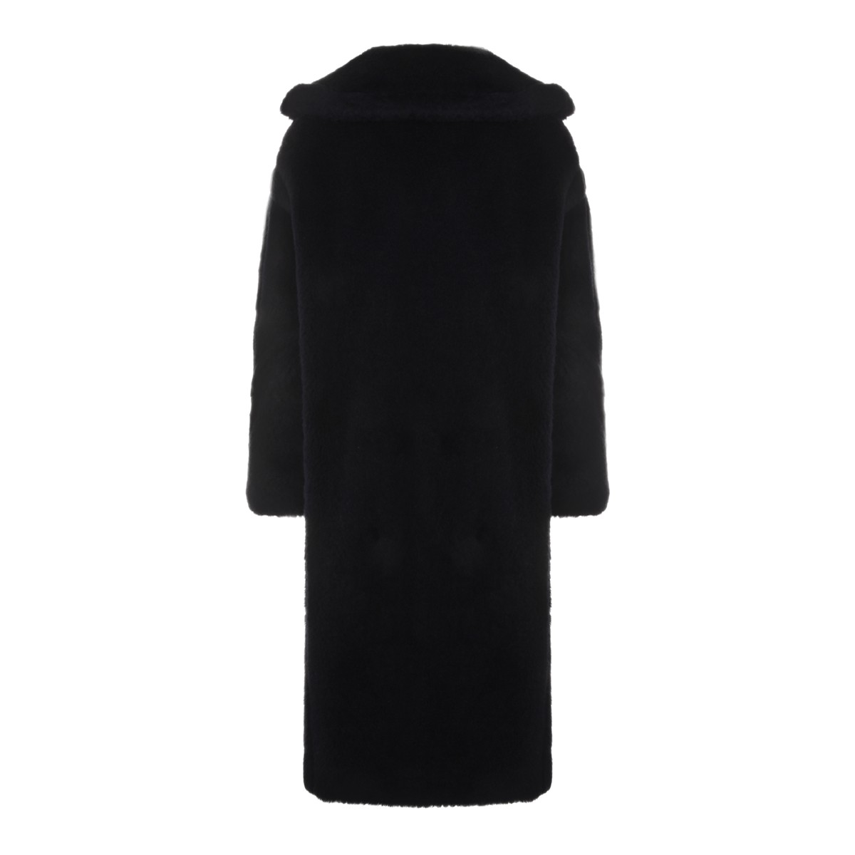 NAVY BLUE WOOL BLEND COAT