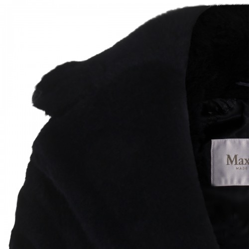 NAVY BLUE WOOL BLEND COAT