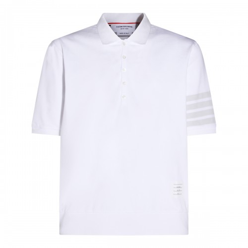 WHITE COTTON POLO SHIRT