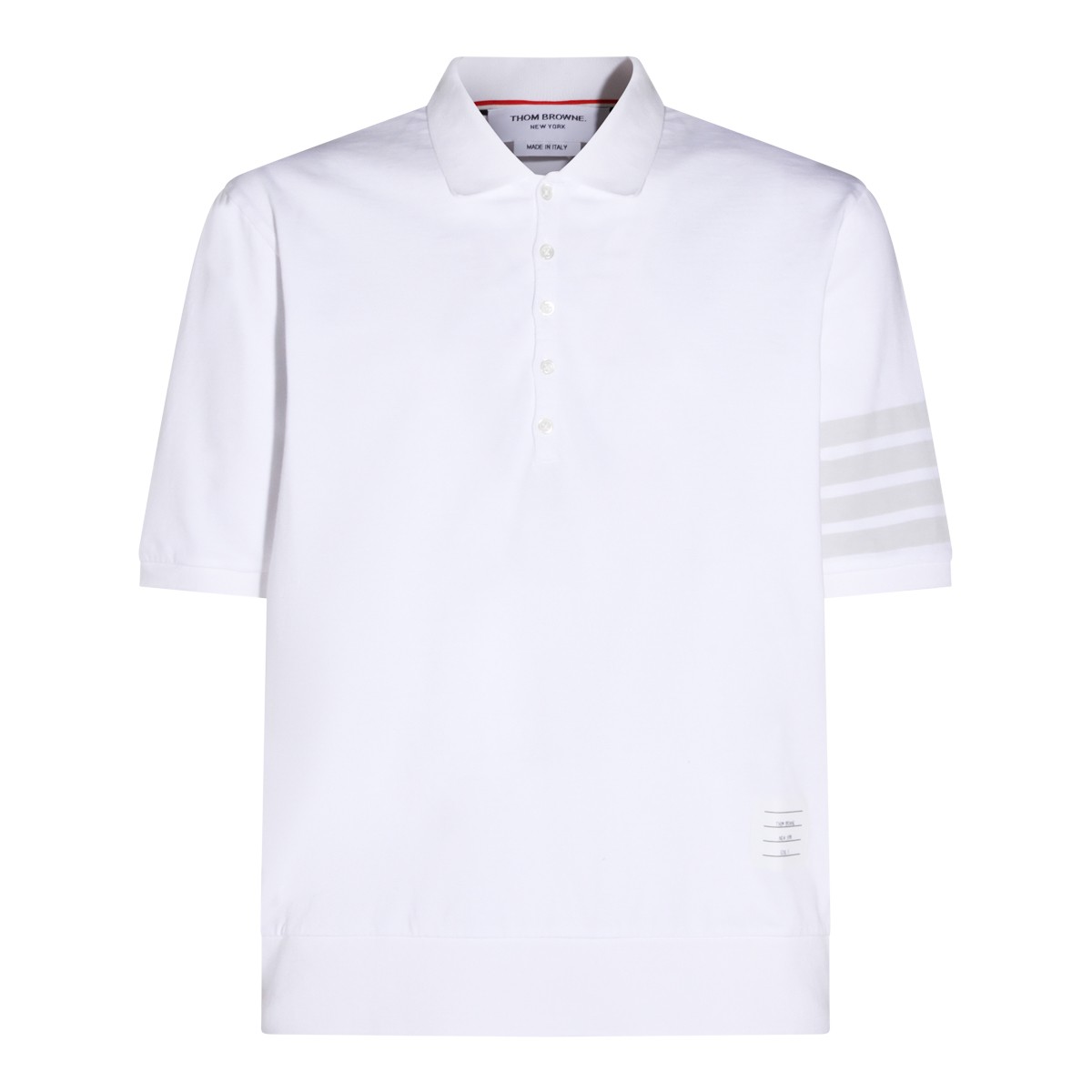 WHITE COTTON POLO SHIRT