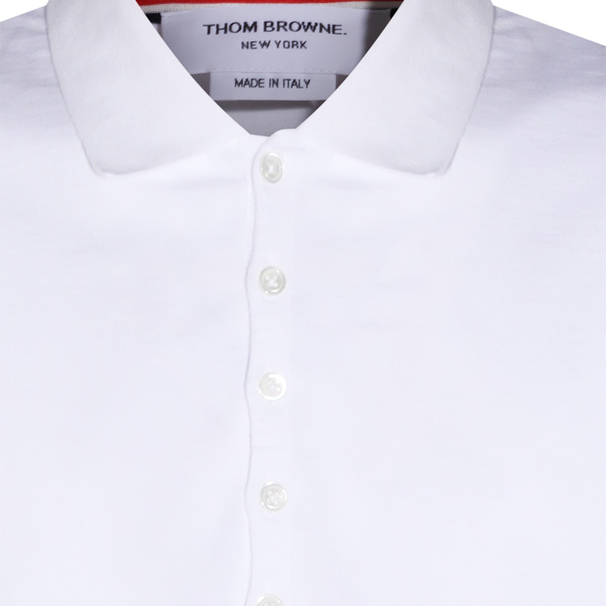 WHITE COTTON POLO SHIRT