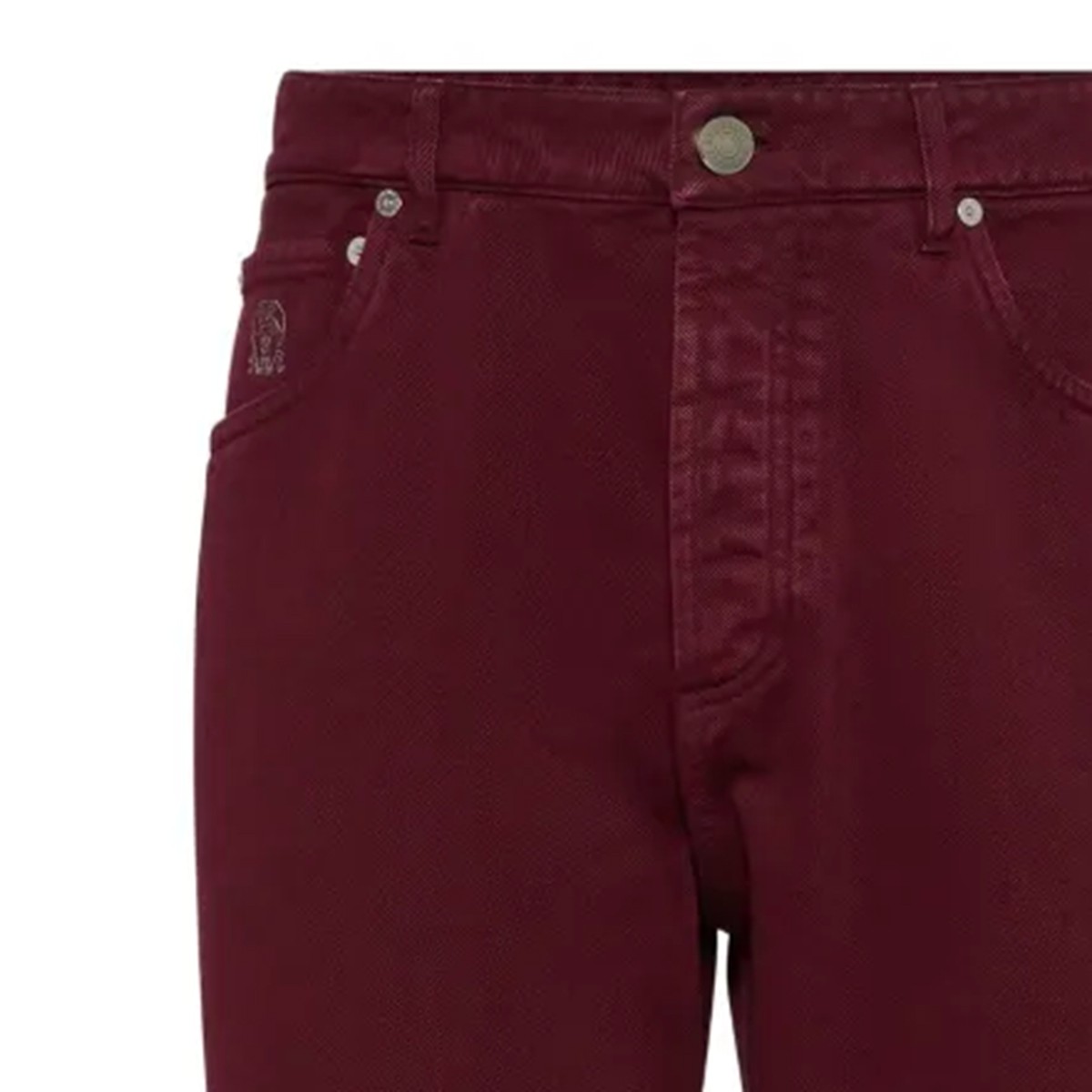 DARK RED COTTON JEANS