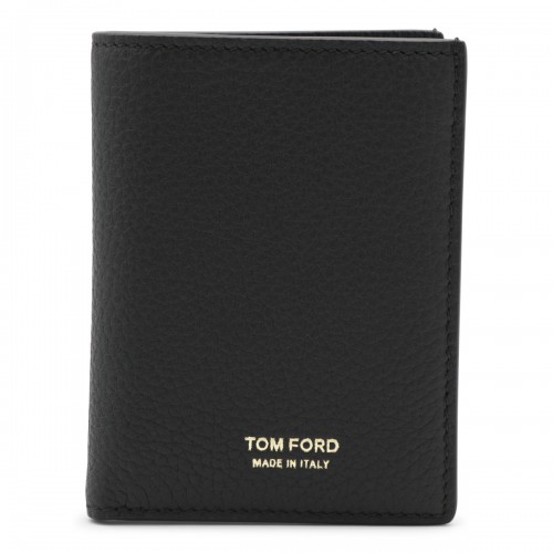 BLACK LEATHER CARD HOLDER