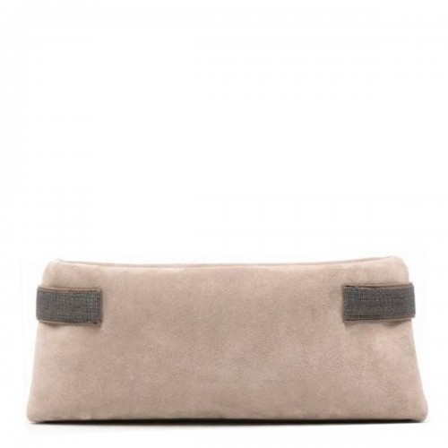 BEIGE SUEDE LEATHER POUCHE