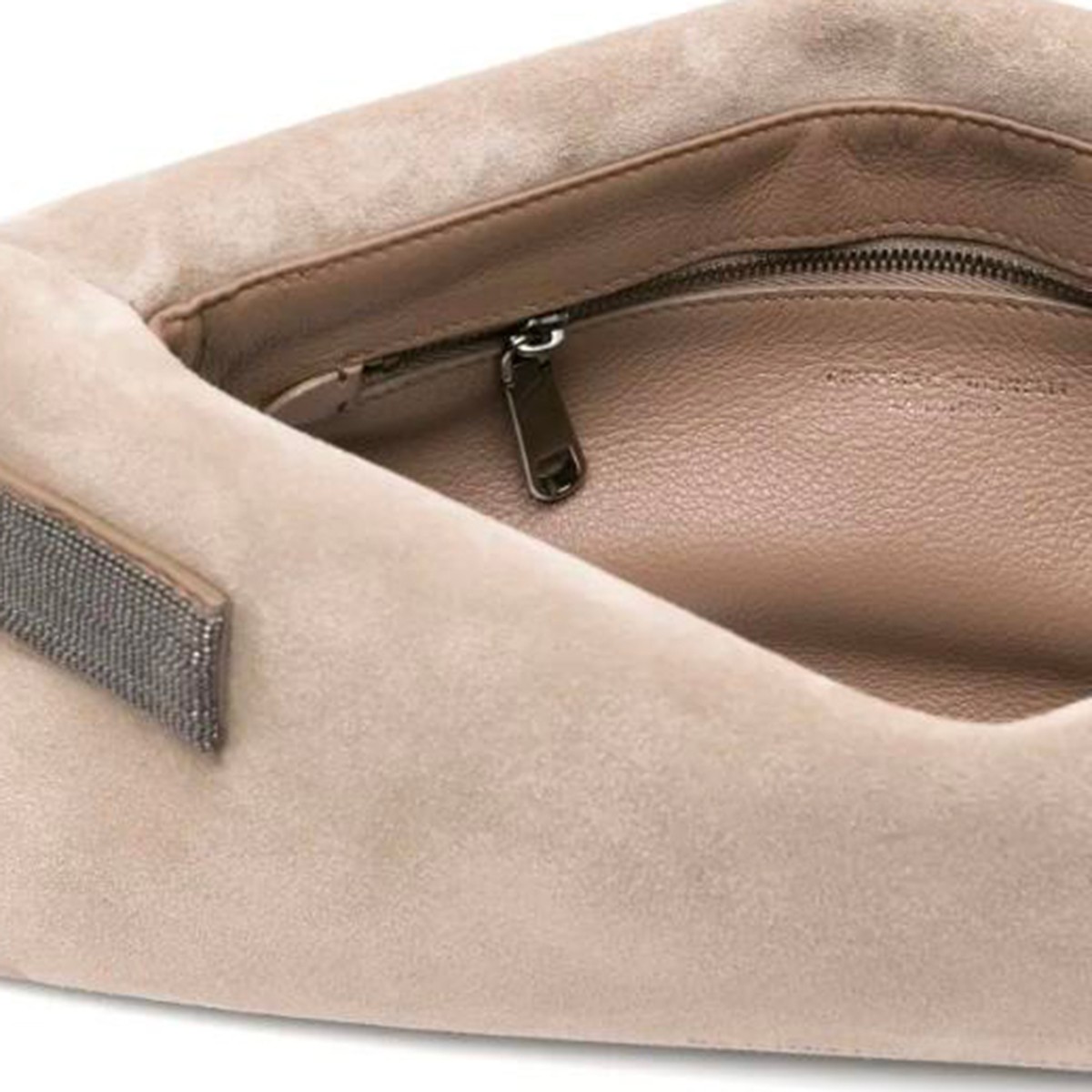 BEIGE SUEDE LEATHER POUCHE
