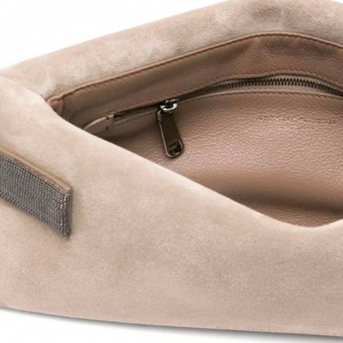 BEIGE SUEDE LEATHER POUCHE