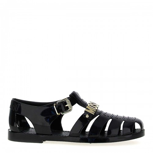 BLACK JELLY SANDALS