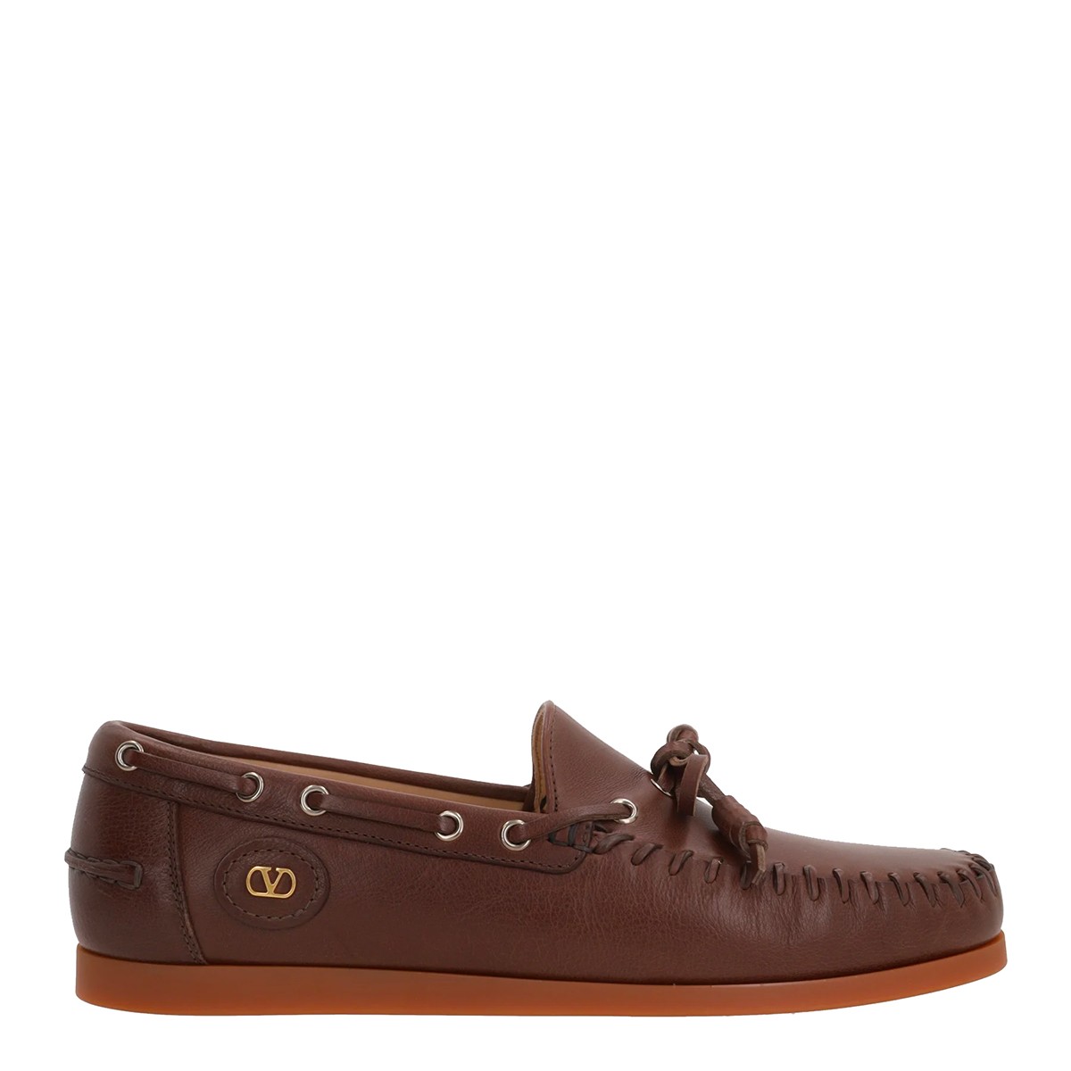 BROWN LEATHER PALM AVENUE LOAFERS