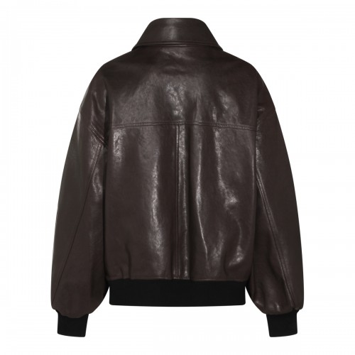 DARK BROWN LEATHER JACKET