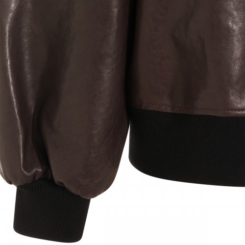 DARK BROWN LEATHER JACKET