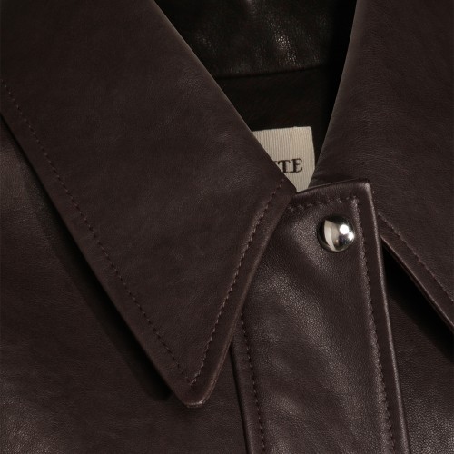 DARK BROWN LEATHER JACKET