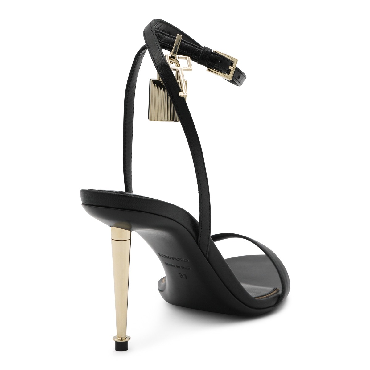 BLACK LEATHER SANDALS