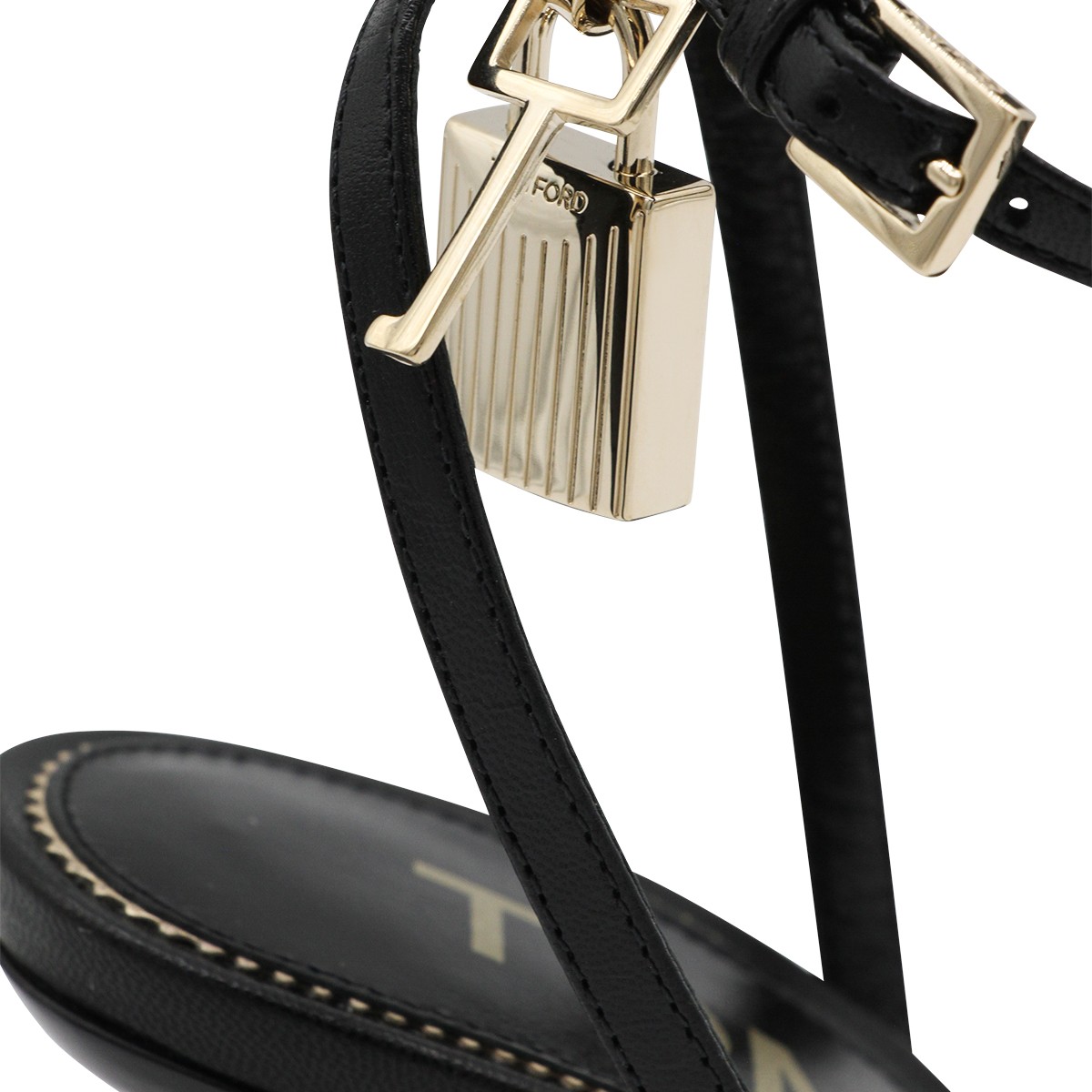 BLACK LEATHER SANDALS