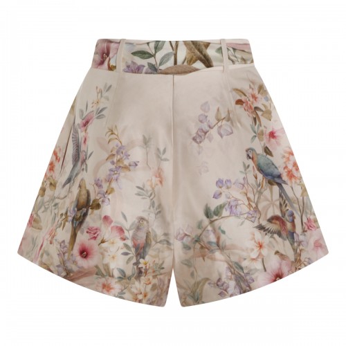 CREAM SILK SHORTS
