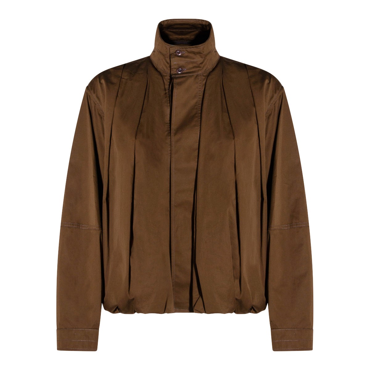 BROWN COTTON CASUAL JACKET