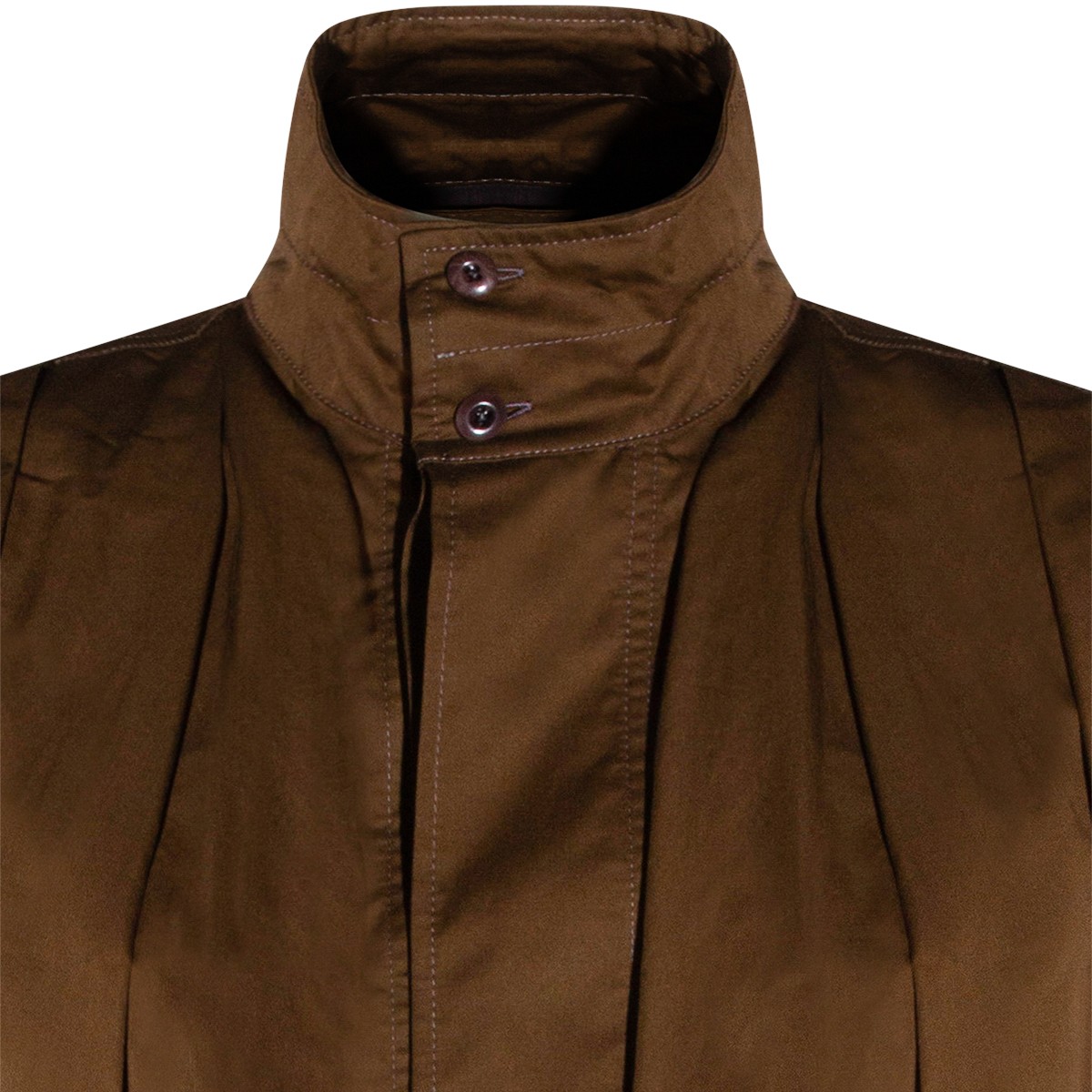 BROWN COTTON CASUAL JACKET