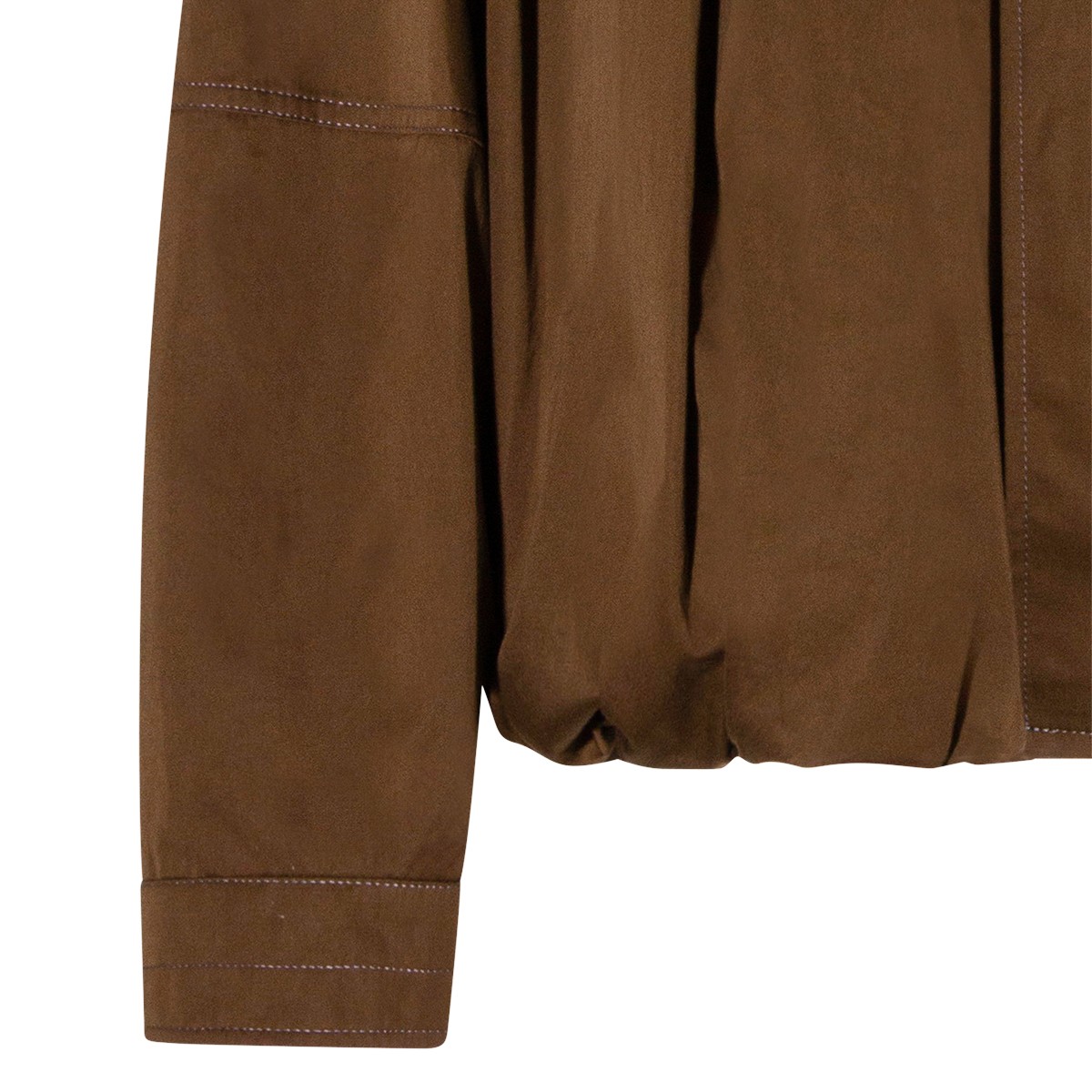BROWN COTTON CASUAL JACKET