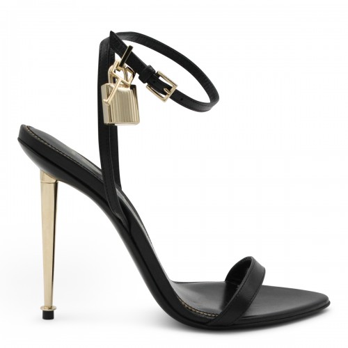 BLACK LEATHER SANDALS