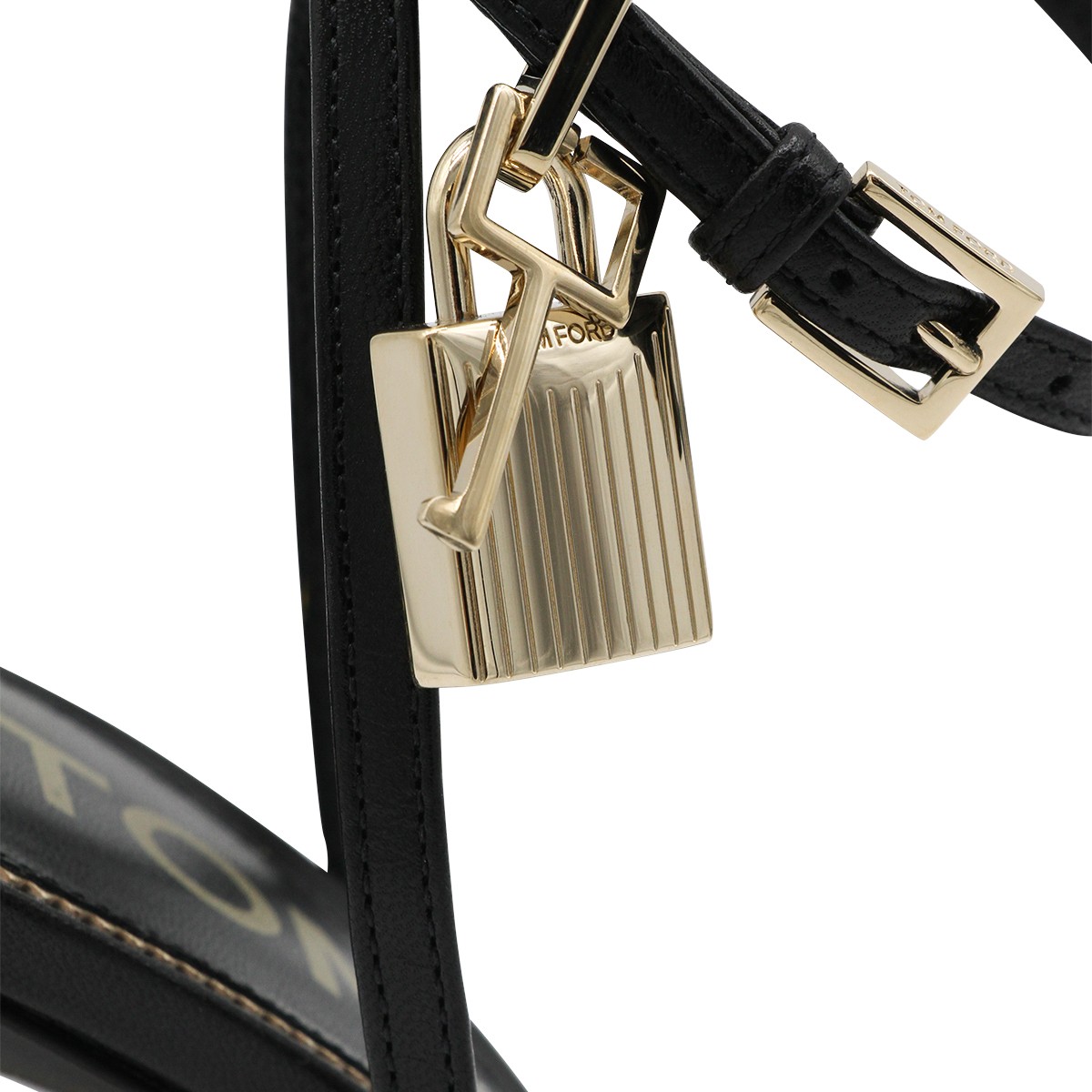 BLACK LEATHER SANDALS