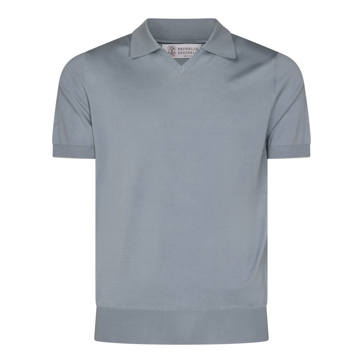 LIGHT BLUE COTTON POLO SHIRT