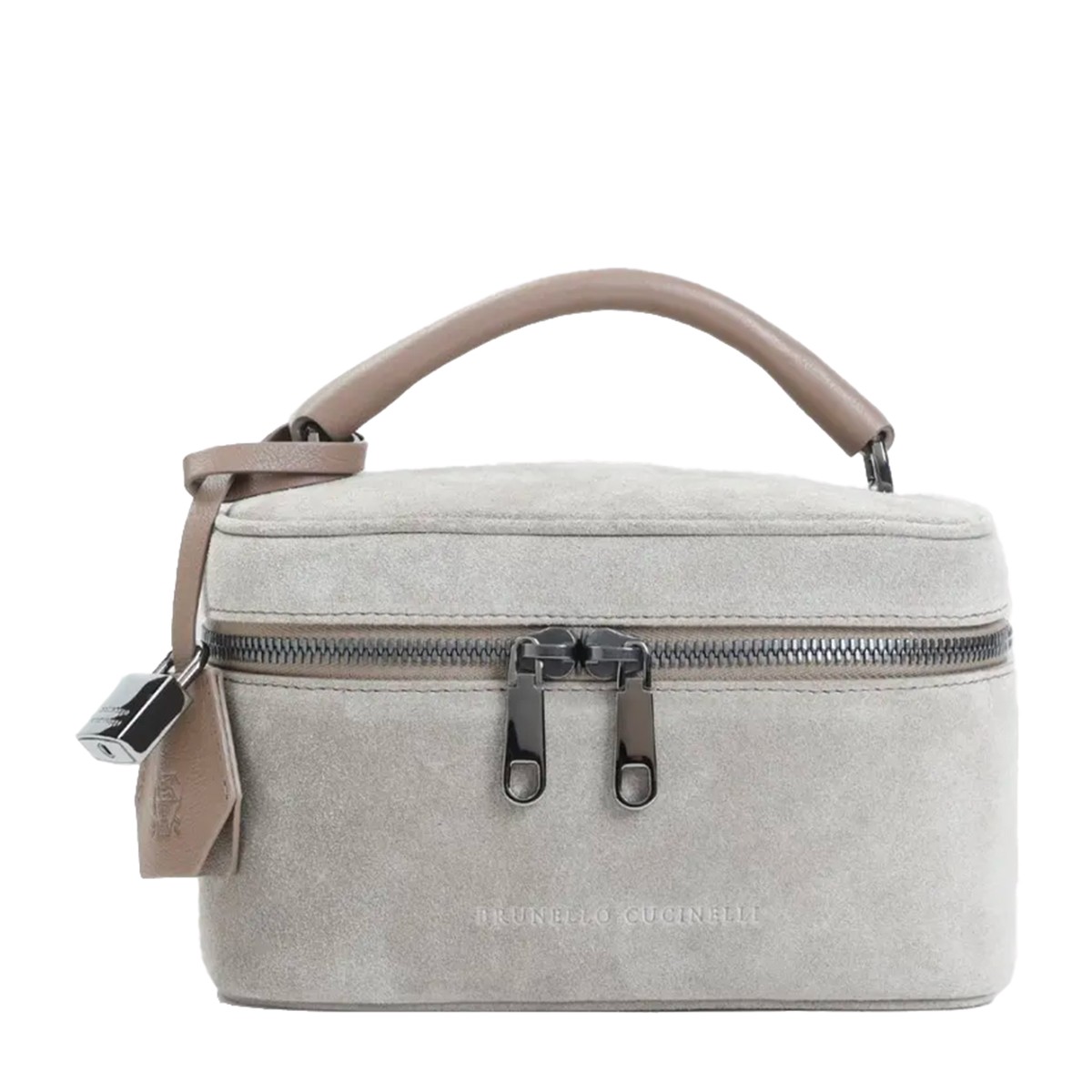 BEIGE SUEDE LEATHER CROSSBODY BAG