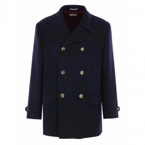 NAVY WOOL COAT
