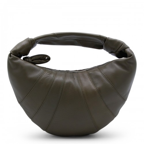 DARK KHAKI LEATHER MINI...