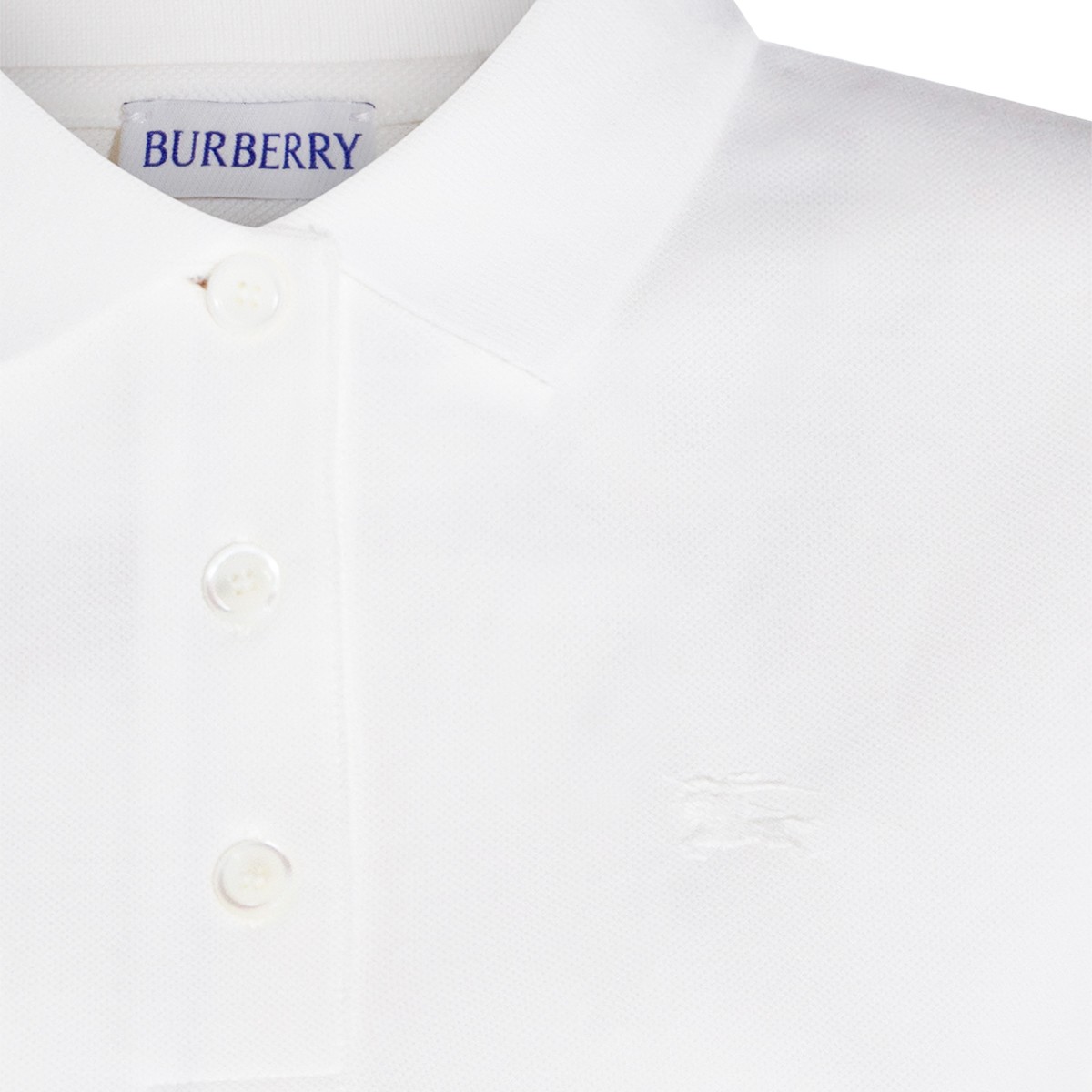 WHITE COTTON POLO SHIRT