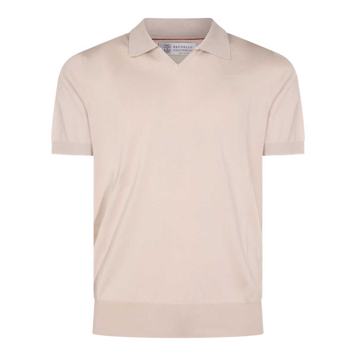 BEIGE COTTON POLO SHIRT