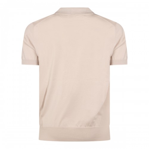 BEIGE COTTON POLO SHIRT 2