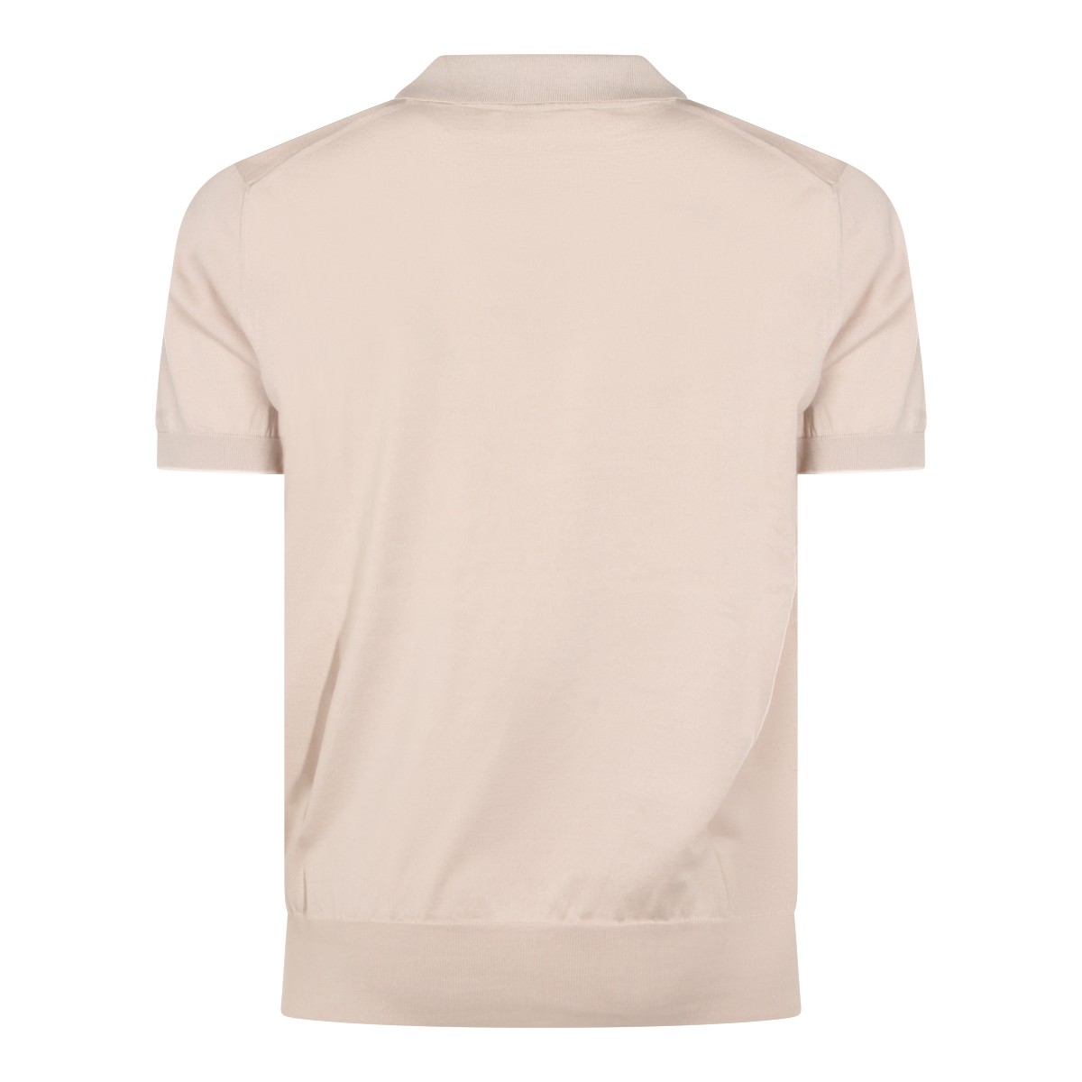 BEIGE COTTON POLO SHIRT