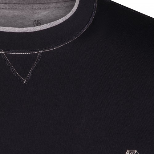 NAVY BLUE COTTON T-SHIRT