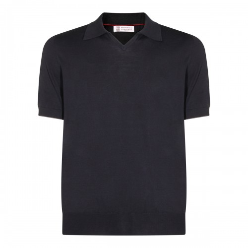 NAVY COTTON POLO SHIRT