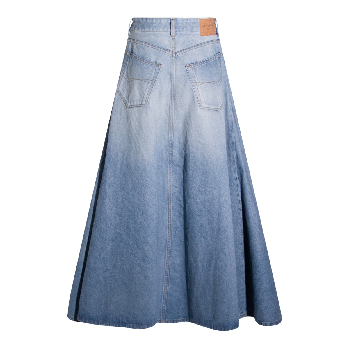 DIRTY LIGHT BLUE COTTON SKIRT