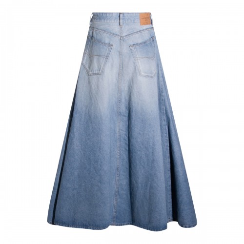 DIRTY LIGHT BLUE COTTON SKIRT