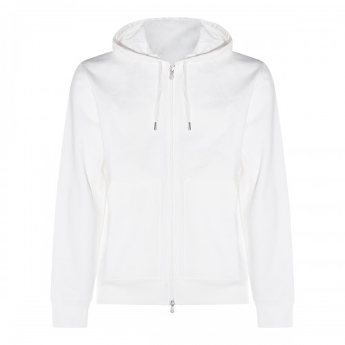 WHITE COTTON SWEATSHIRT