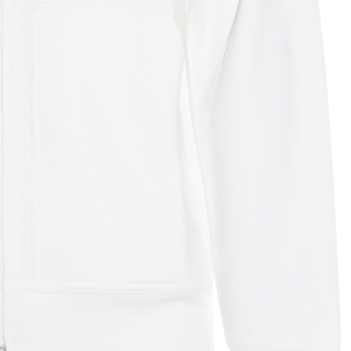 WHITE COTTON SWEATSHIRT