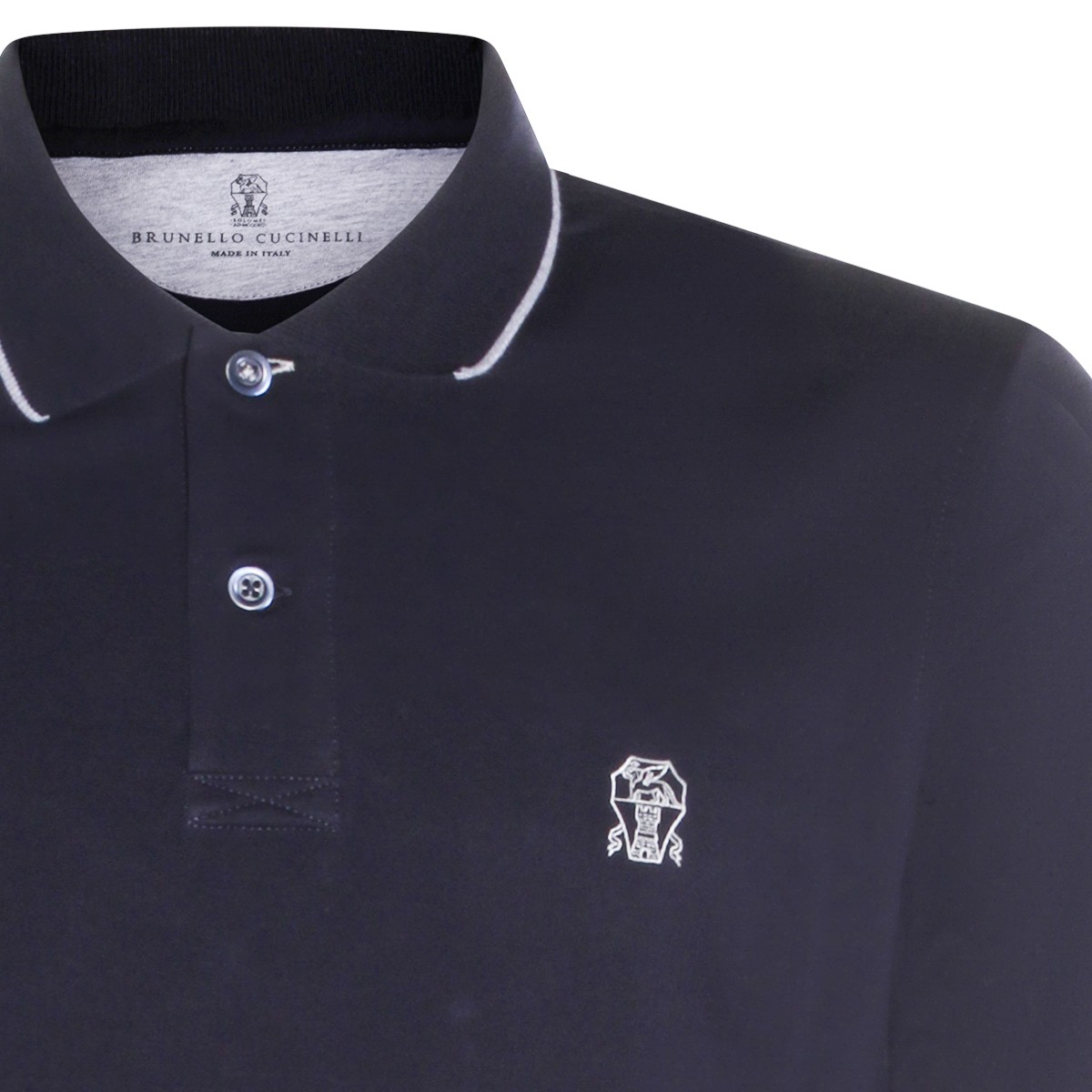 NAVY COTTON POLO SHIRT