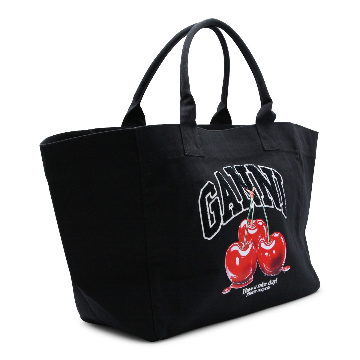 BLACK COTTON TOTE
