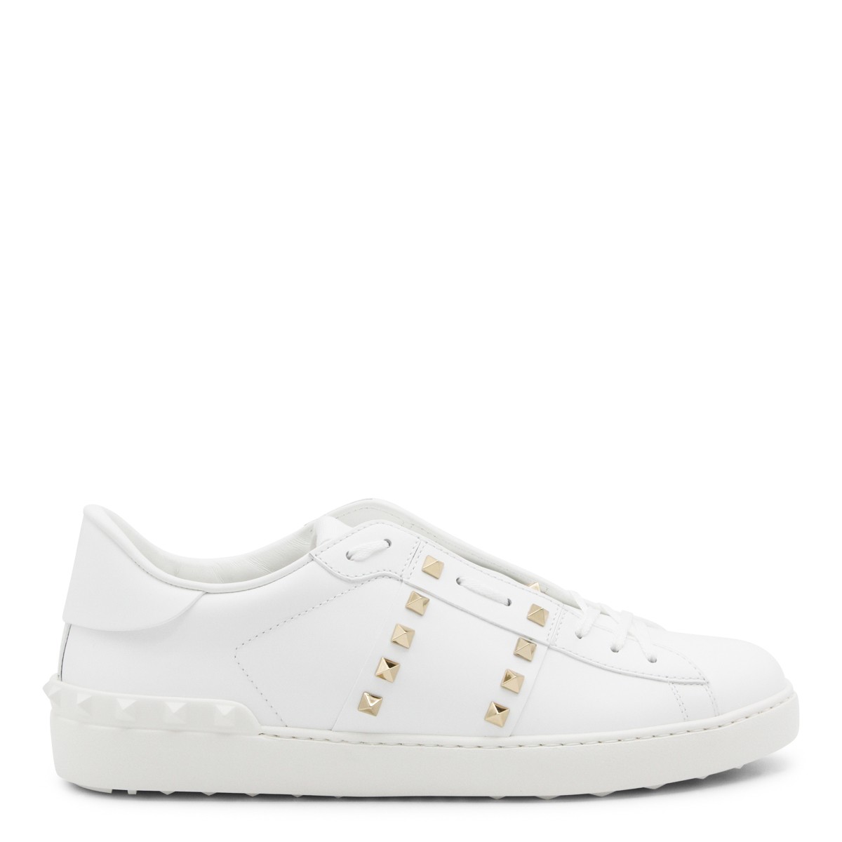 WHITE LEATHER OPEN SNEAKERS