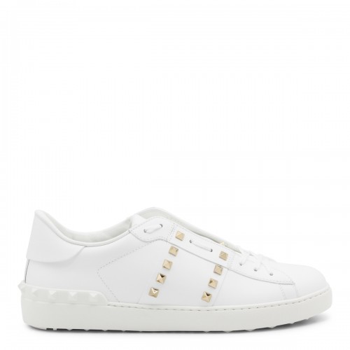 WHITE LEATHER OPEN SNEAKERS