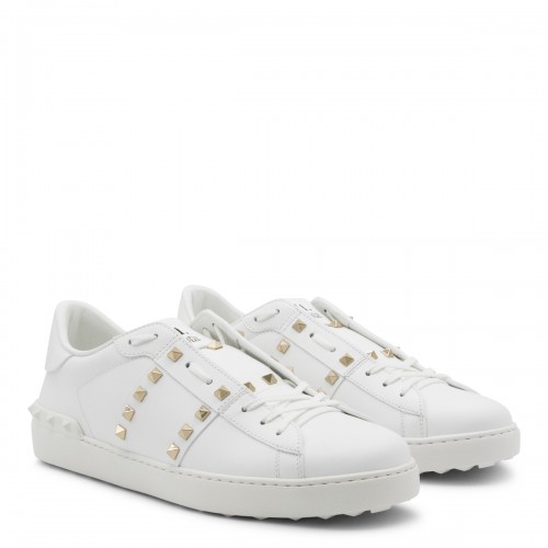 WHITE LEATHER OPEN SNEAKERS 2